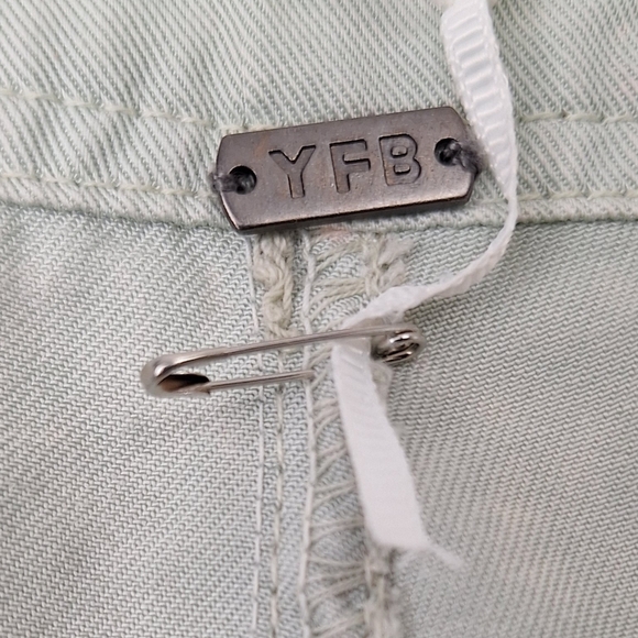 NEW Young Fabulous & Broke Small High Rise Tencel Pant Water Potassium Wash Mint - Picture 14 of 16